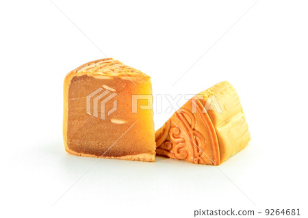 piece of Durian Monthong Mooncake isolate on white background 9264681