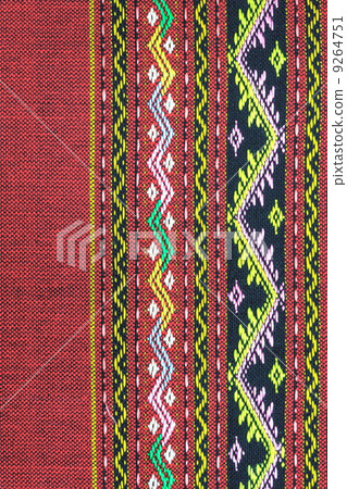 Thai silk red fabric pattern background Thai silk red fabric pattern background 9264751