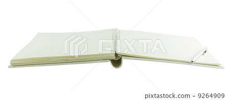 open spiral blank notebook with pen on isolate open spiral blank notebook with pen on isolate 9264909