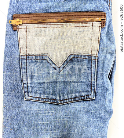 Close-up of old jeans pocket 9265600