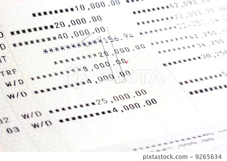 saving account passbook 9265634