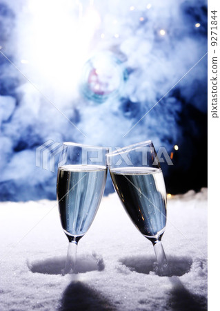 New year two glasses champagne clinking New year two glasses champagne clinking 9271844
