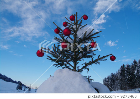 Christmas red bauble tree Christmas red bauble tree 9273463