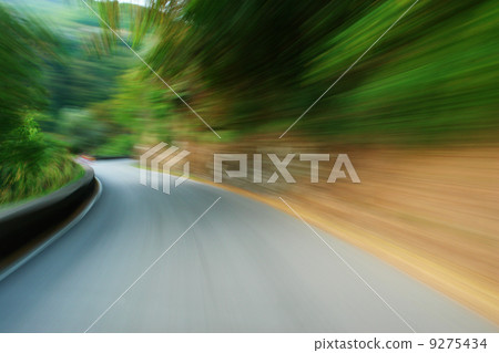 rural road curve motion blur rural road curve motion blur 9275434