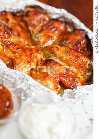 Chicken wings with sauce Chicken wings with sauce 9279386