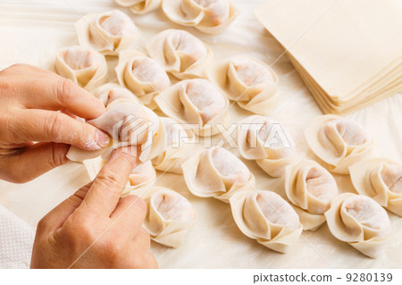 Making of Chinese dumpling 9280139