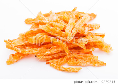 Dried shrimp isolated on whie Dried shrimp isolated on whie 9280245