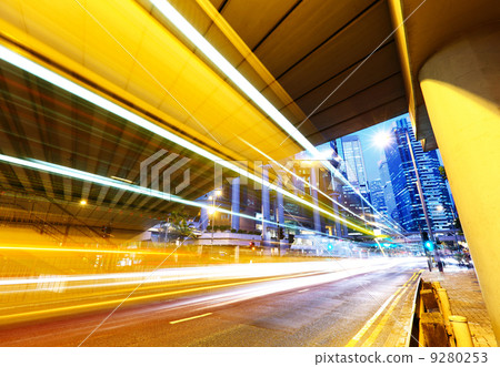 futuristic urban city night traffic futuristic urban city night traffic 9280253