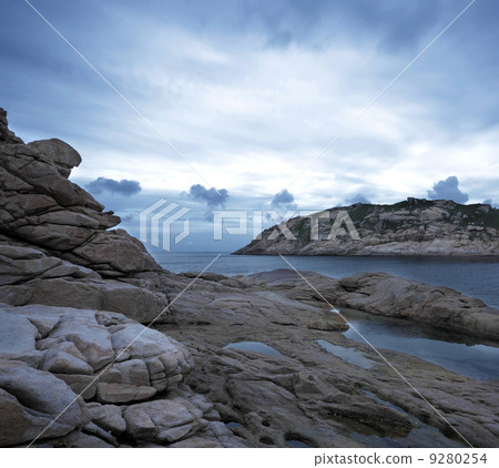 storm sky with the rocks, low saturation storm sky with the rocks, low saturation 9280254