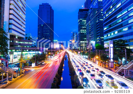 Bangkok with traffic jam 9280319
