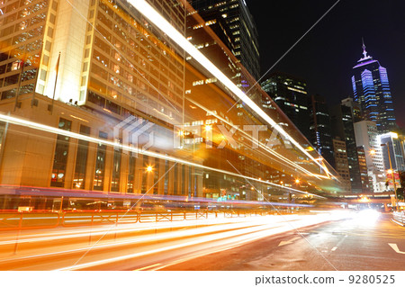 traffic in city at night 9280525