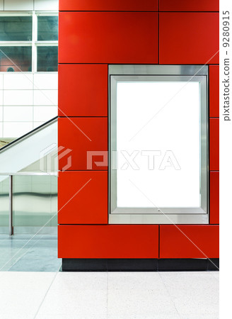 Blank billboard in red color Blank billboard in red color 9280915