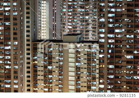 apartment building at night apartment building at night 9281135