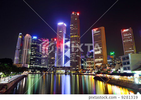 Singapore city skyline at night 9281319