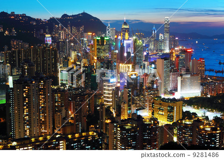 Hong Kong at night 9281486