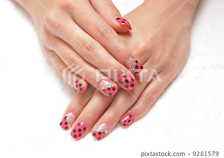 Women's hand with nice manicure 9281579