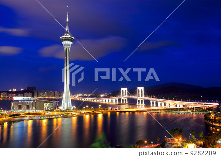 Macau city at night 9282209