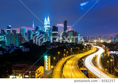 Kuala Lumpur skyline at night 9282257