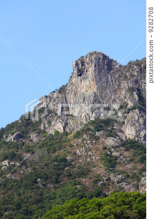 Lion Rock, lion like mountain in Hong Kong, one of the symbol of 9282708