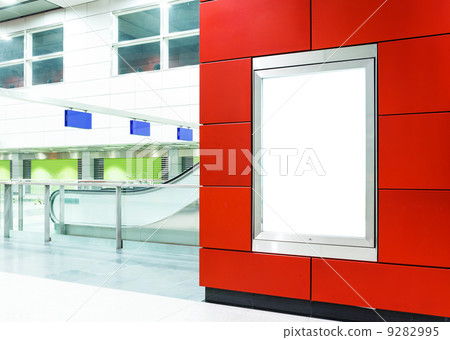Blank billboard in subway Blank billboard in subway 9282995
