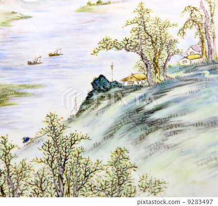 asian traditional painting of landscape 9283497