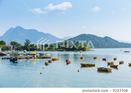Beautiful sea coast and boat Beautiful sea coast and boat 9283506