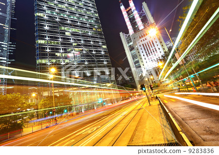traffic in city at night 9283836