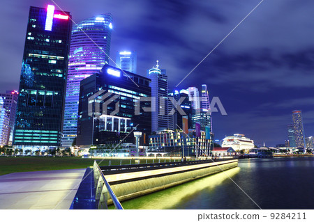 Singapore skyline at night Singapore skyline at night 9284211