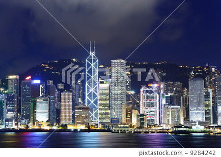 Hong Kong skyline at night 9284242
