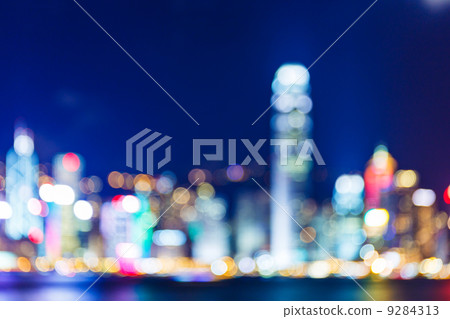 Defocused Hong Kong skyline Defocused Hong Kong skyline 9284313