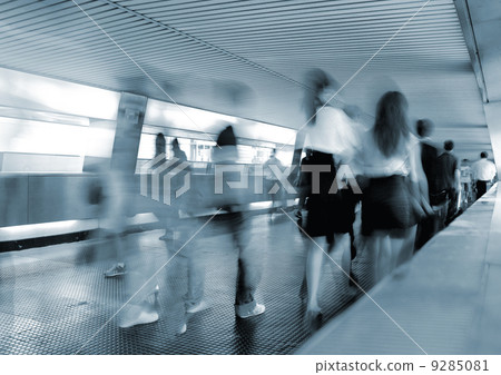 abstract image of a business people rushing 9285081