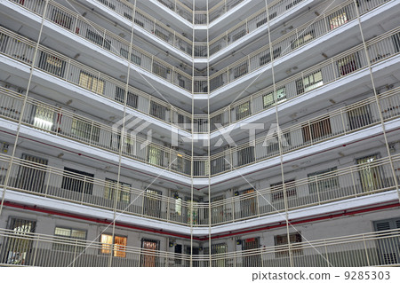 public apartment block in Hong Kong 9285303