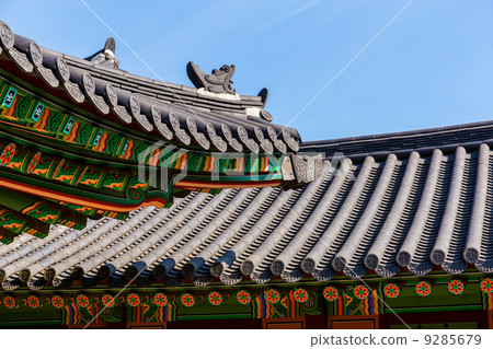 Traditional korean architecture roof eaves Traditional korean architecture roof eaves 9285679