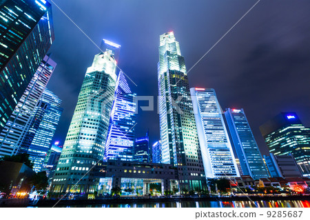 Singapore city skyline at night Singapore city skyline at night 9285687