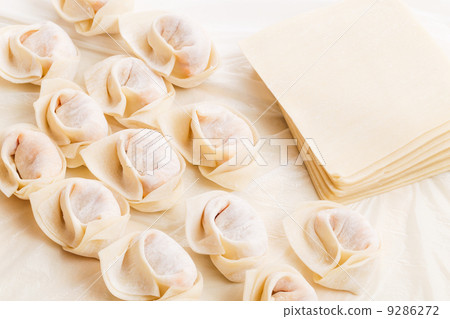 Homemade dumpling and raw material 9286272