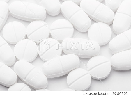 Mixed drugs on white background 9286501