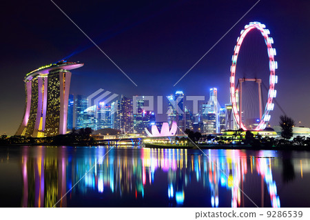 Singapore city skyline at night Singapore city skyline at night 9286539