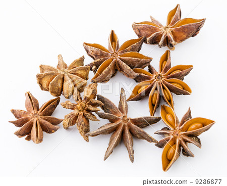 Chinese aniseed isolated on white Chinese aniseed isolated on white 9286877