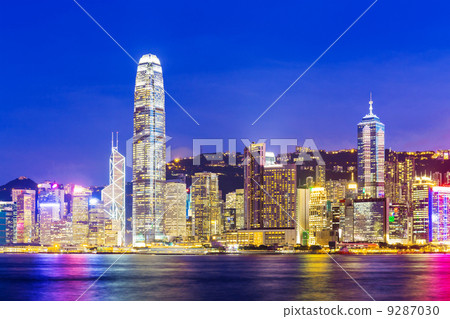 Skyline at night in Hong Kong Skyline at night in Hong Kong 9287030