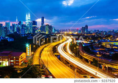 Kuala Lumpur skyline at night 9287920