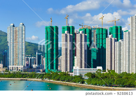 Building under construction in Hong Kong Building under construction in Hong Kong 9288613