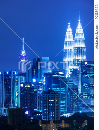 Kuala Lumpur skyline at night 9288631