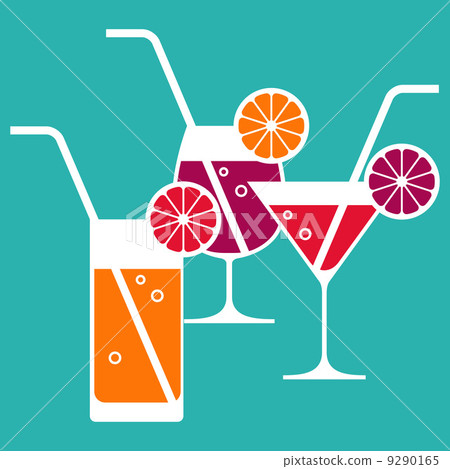 Illustration of cocktail glasses Illustration of cocktail glasses 9290165