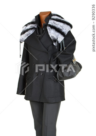 Coat with fur and a bag Coat with fur and a bag 9290336