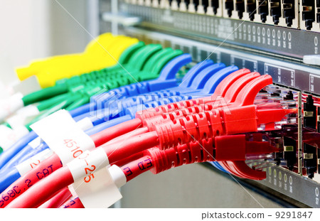 Network switch and UTP ethernet cables 9291847