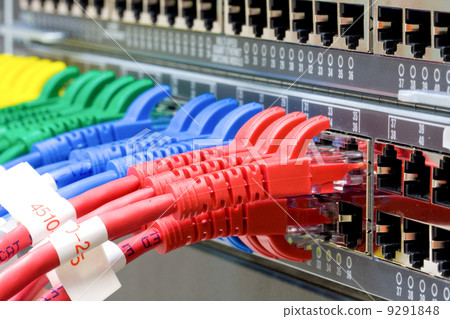 Network switch and UTP ethernet cables 9291848