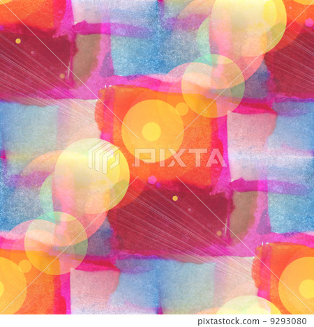 bokeh seamless art red, blue square watercolor design 9293080