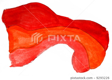 red, orange macro spot blotch texture isolated on a white backgr 9293226