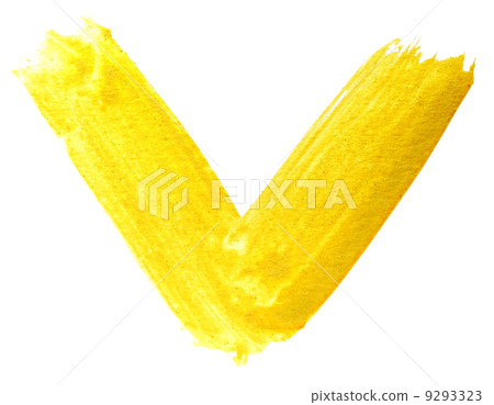 tick pointer texture spot art watercolor yellow isolated on a wh 9293323