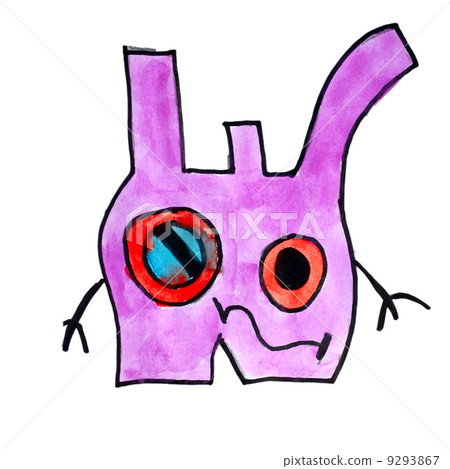 watercolor monster ears evil hero hand drawing isolated watercolor monster ears evil hero hand drawing isolated 9293867